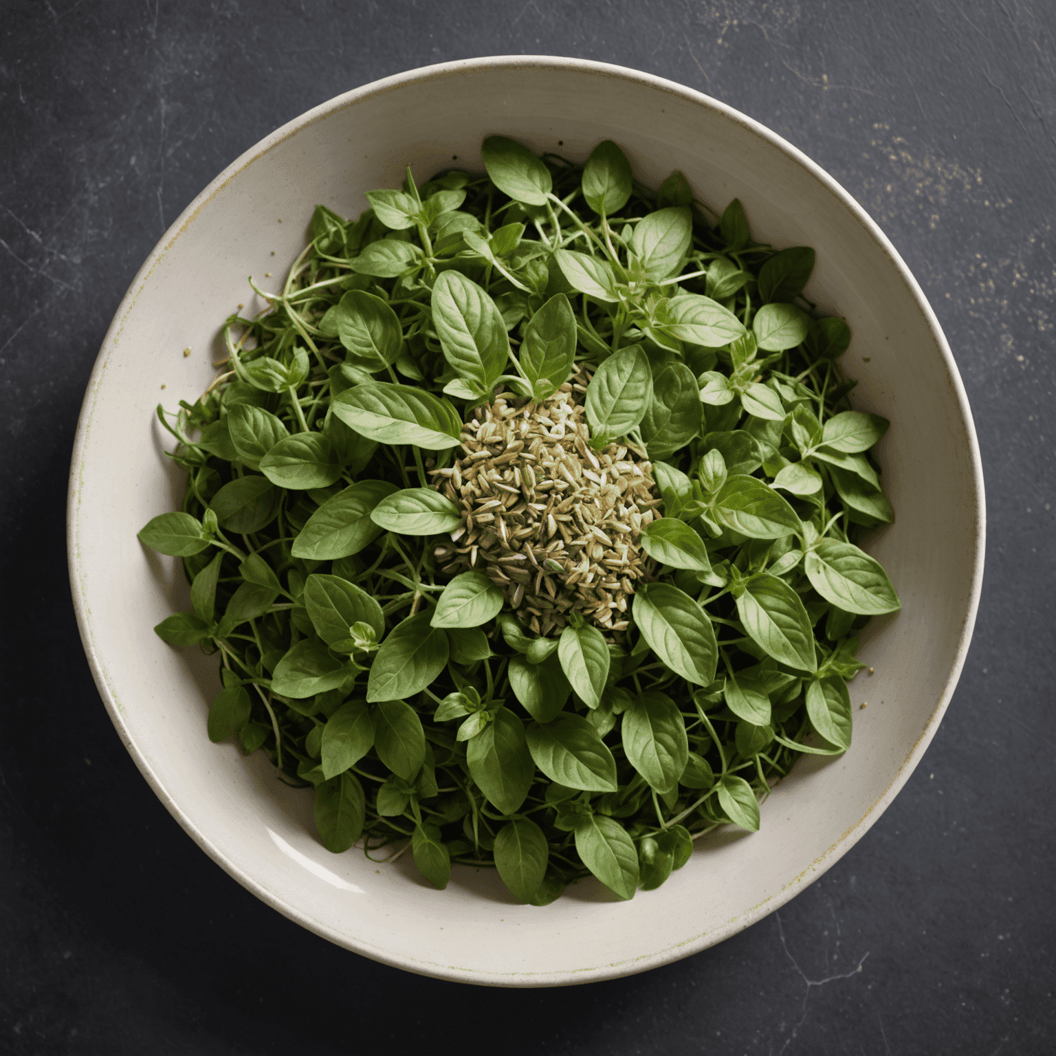 Elegancko zaprezentowane danie z widocznym użyciem oregano